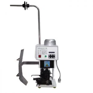  Crimping the AC terminal to the cable for making the cable tail plug.