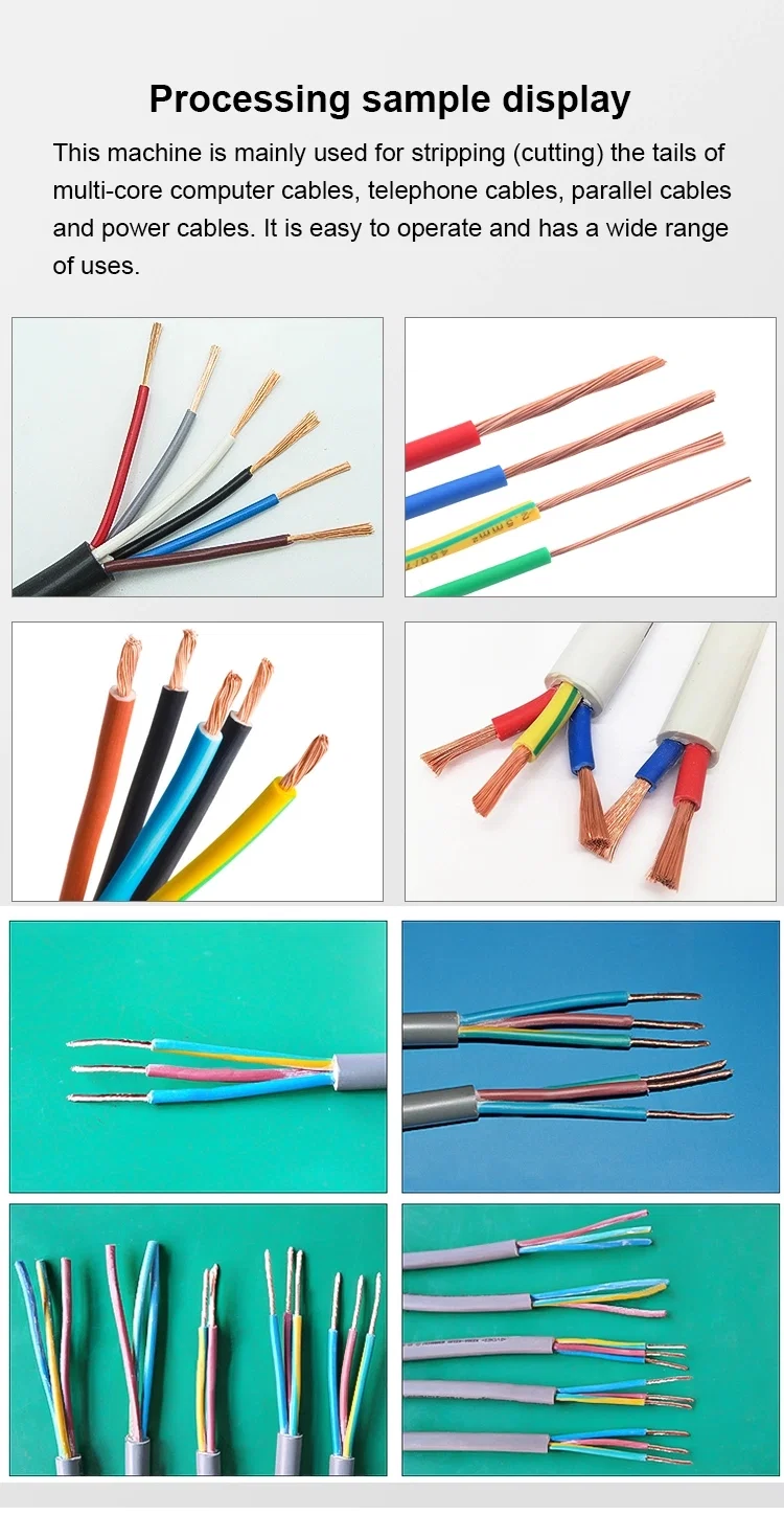 sample display of Pneumatic Wire Stripping Machine, Wire Stripping Twisting Machine, Pneumatic Wire Stripping Twisting, Parallel Wire Twisting Machine 